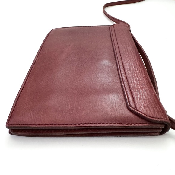 Madewell The Slim Red Brown Leather Convertible Crossbody Shoulder Bag Trifold - Picture 6 of 8